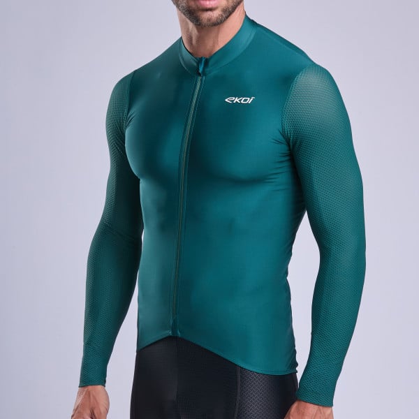 Photo Maillot homme manches longues EKOI Perf PULSE Vert Foret