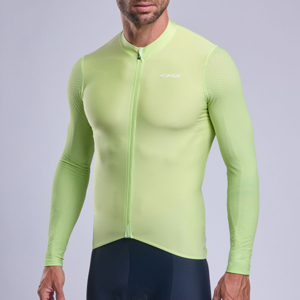 Photo Maillot homme manches longues EKOI Perf PULSE Lime
