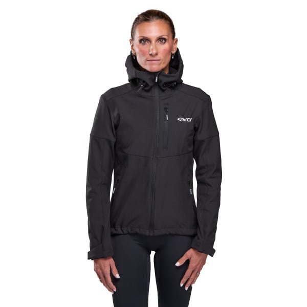 Photo Veste thermique femme hydrofuge EKOI Perf SOFTSHELL Noir