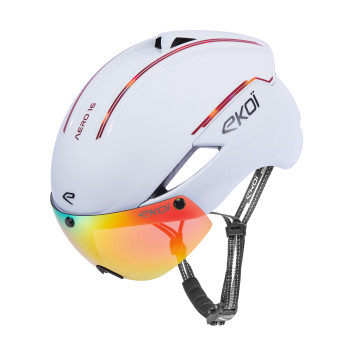 Casque EKOI Perf AERO16 LTD LINE Blanc Holo rouge