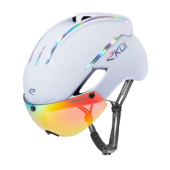 Casque EKOI Perf AERO16 LTD LINE Blanc Holo silver