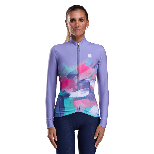 Photo Maillot femme manches longues EKOI Perf PAINTED Lilas