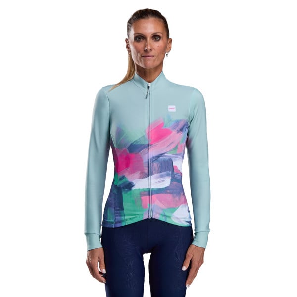 Photo Maillot femme manches longues EKOI Perf PAINTED Sauge