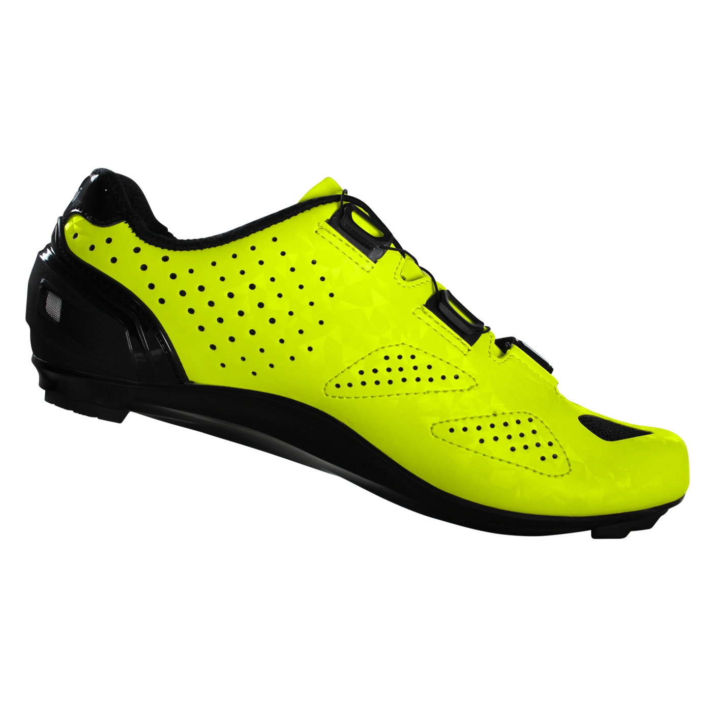 chaussure velo route jaune fluo