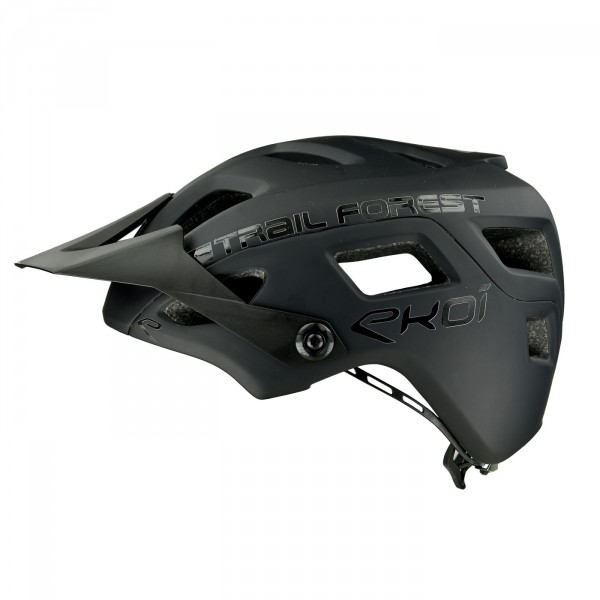 Matte black EKOI MTB TRAIL FOREST Helmet - EKOI