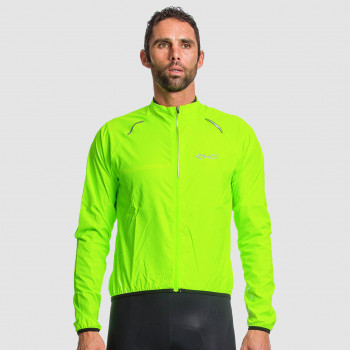 Cycling Windproof Jacket EKOI ULTRA LIGHT Neon Yellow