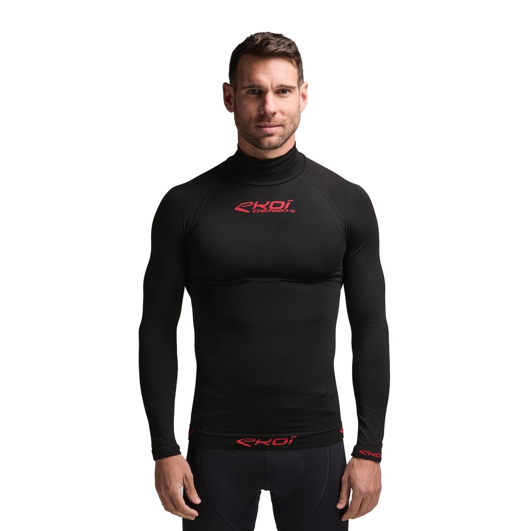 Camiseta interior EKOI Perf THERMO PLUS COLD EXTREM Cuello Alto Negro