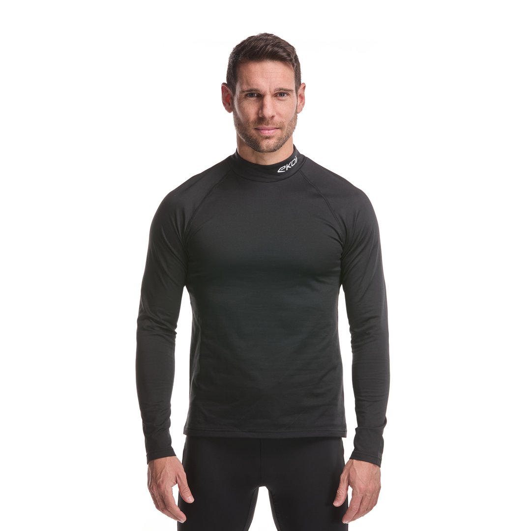 Camiseta de manga larga EKOI Perf RUNNING Negra