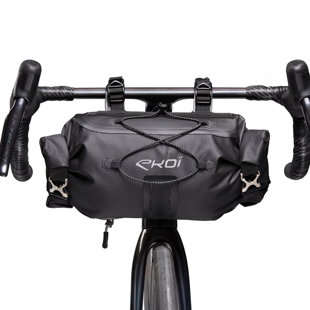 Bolsa de manillar EKOI Racing GRAVEL BIKE PACKING EXPLORER Negra