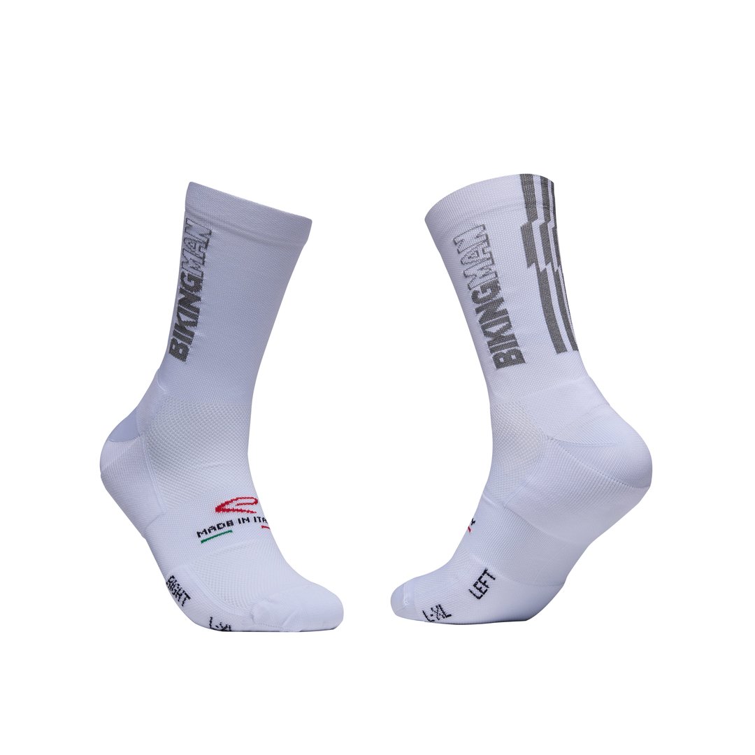 Chaussettes EKOI Racing BIKINGMAN Blanches