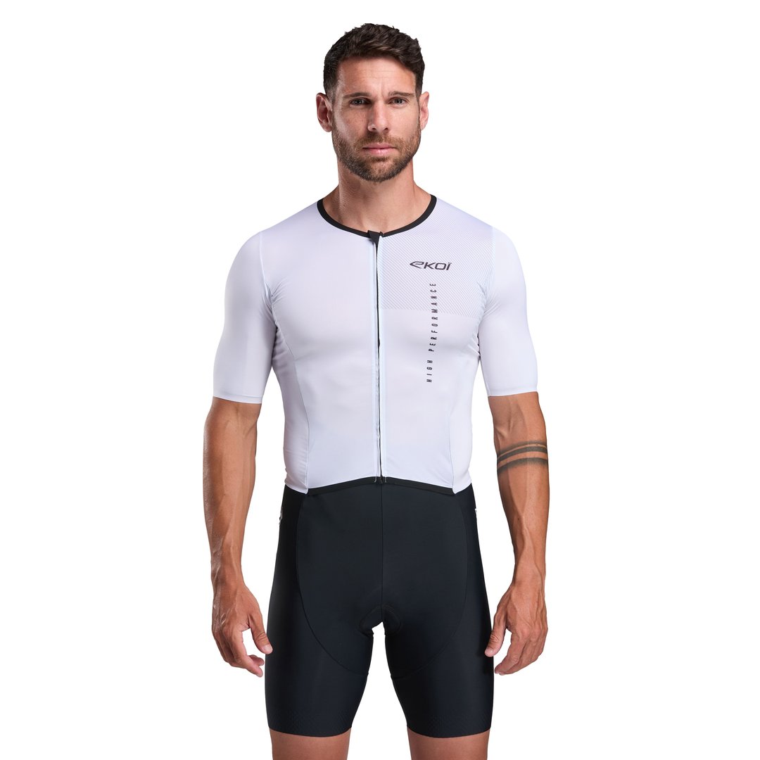 Combinaison triathlon EKOI Perf LINEAR Blanc - EKOI