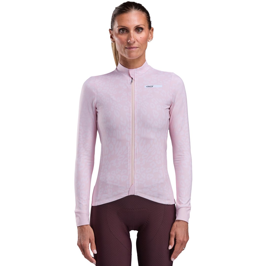 Maillot cycliste EKOI Cycling rose noir intégral jersey Velo homme