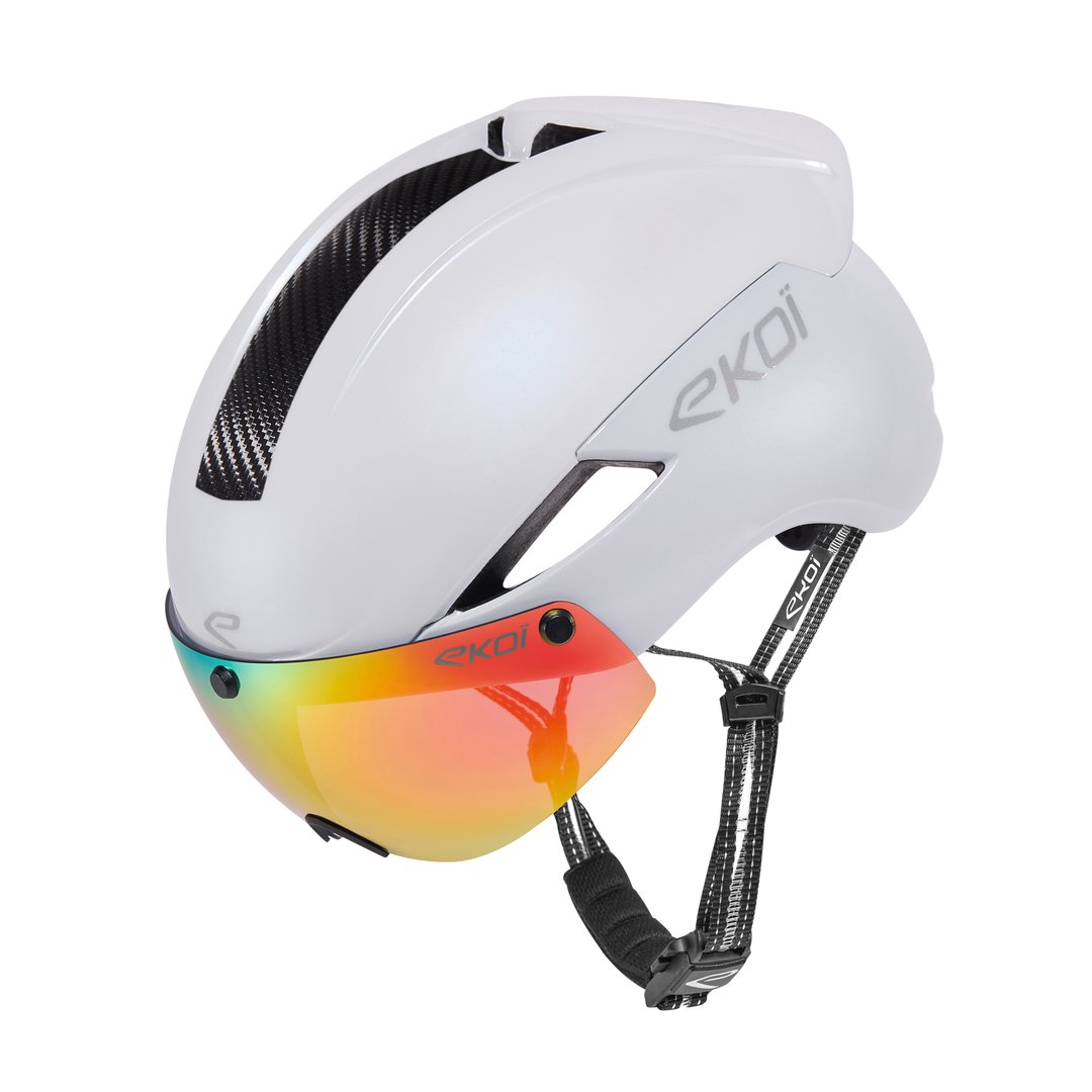 Casque EKOI Perf AERO16 Blanc LTD Carbone
