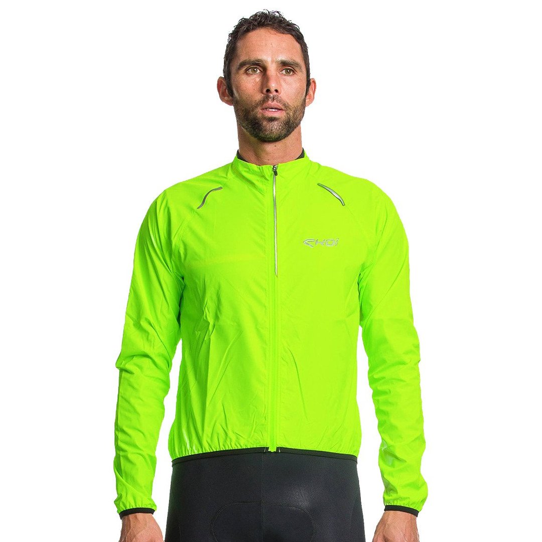 Rueda Chaqueta Ciclismo Ekoi CHAQUETA CORTAVIENTOS EKOI AMARILLO