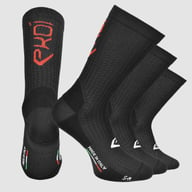 Pack 3 pairs of socks EKOI LINE PRO BLACK RED
