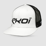 Casquette Podium Visière Plate EKOI Blanche Noire