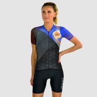 Combinatie shirt en fietsbroek met schouderbanden EKOI MICKY Zwart