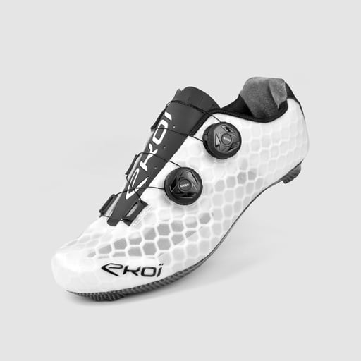 Road cycling shoes EKOI ULTRALIGHT Carbon WHITE