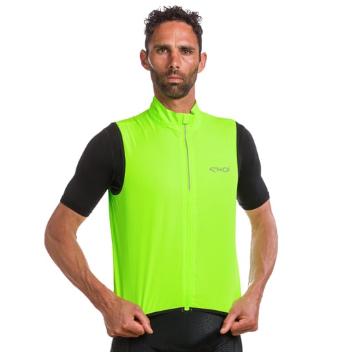 Chaleco cortaviento EKOI Amarillo Fluor