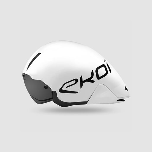Casque chrono EKOI TTRB LTD Blanc Fumé cat3