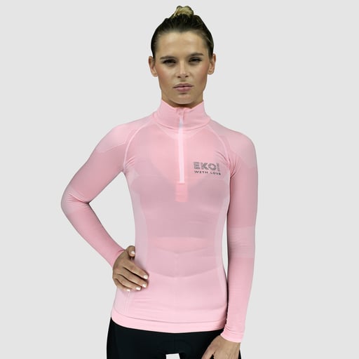 Thermo-Unterhemd Damen Hoher Kragen und Reißverschluss EKOI ERIN Pink