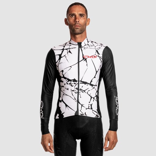 Trikot Langärmelig EKOI MARBRE Weiss
