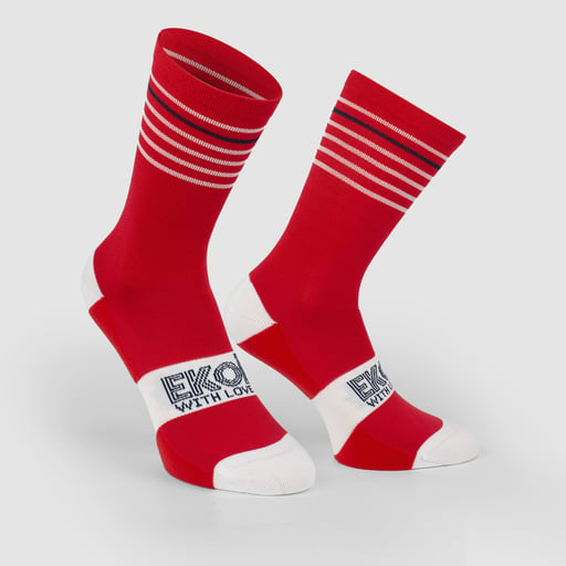 EKOI STRIPES Women's socks Red