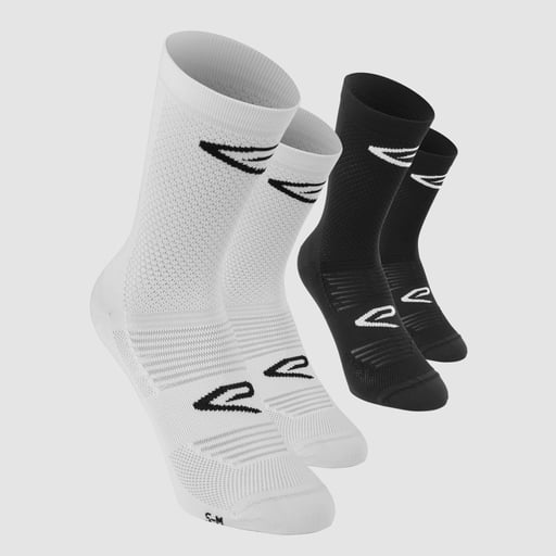Pack 2 pairs of SummerSocks EKOI LINE PRO TEAM White black