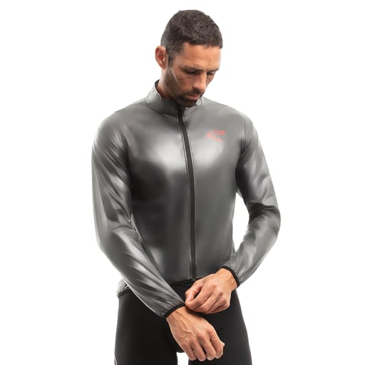 Chubasquero EKOI SHARK Back Pocket Gris