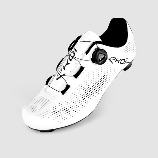 EKOI STRADA BOA® White cycling shoes