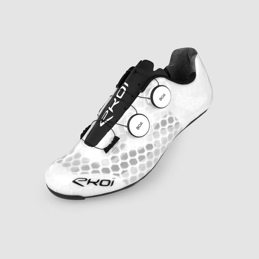EKOI R4 LIGHT BOA® white road cycling shoes