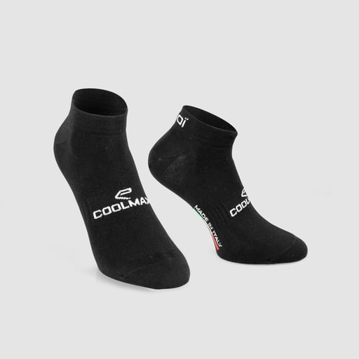VELO EKOI COOLMAX BLACK SHORT CUFF CYCLING SOCKS
