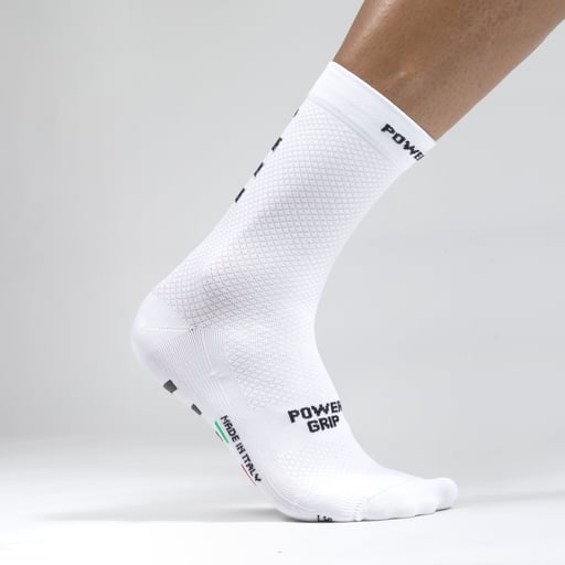 Ponožky EKOI Racing POWER GRIP bílé 18cm