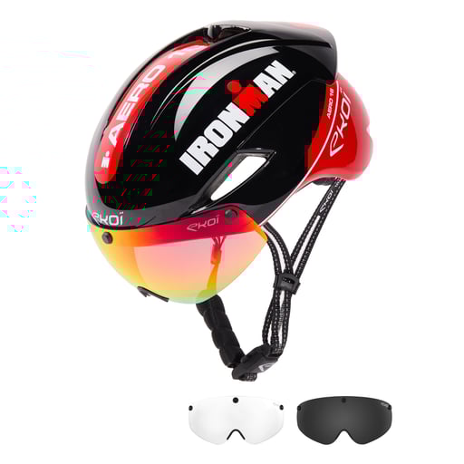EKOI パフォーマンス AERO16 IRONMAN ブラック レッド ヘルメット