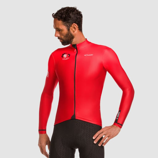EL DIABLO Red LS winter cycling jersey by EKOÏ