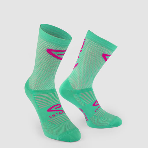 EKOI Perf ESTATE BICYCLE Ponožky Fluo růžová zelená 14 CM