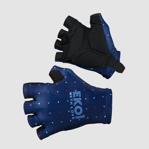 EKOI DOTS Women's NAVY cycling gloves