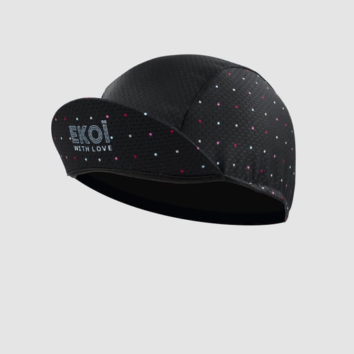 EKOI women's bike cap DOTS Black