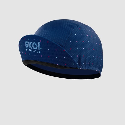 Gorra de ciclismo para mujer EKOI DOTS Azul marino