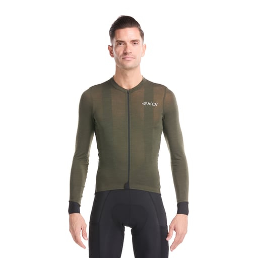 Langarmtrikot EKOI Perf EXPLORE Khaki