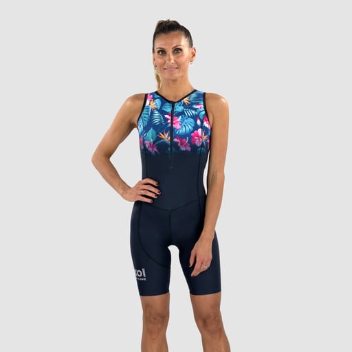 Women's EKOI Perf EXOTIC sleeveless triathlon suit