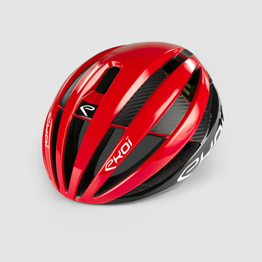 ヘルメット EKOI GARA MIPS LTD ツートンカラー Carbon レッド ブラック