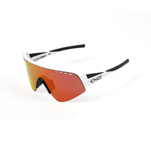 Lunettes EKOI Racing TWENTY Bicolore Blanc Noir Revo Rouge CAT3