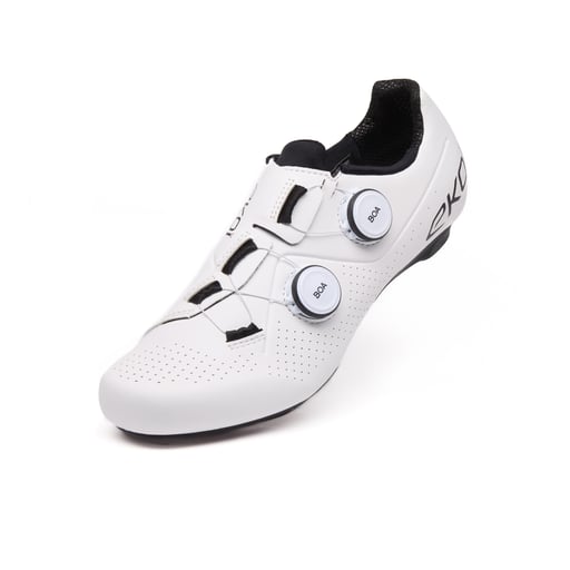 EKOI Perf R4 Road White Black Logo Shoes