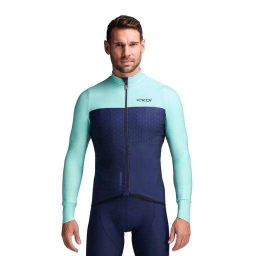 Langarmtrikot EKOI Perf FINISHER Aqua