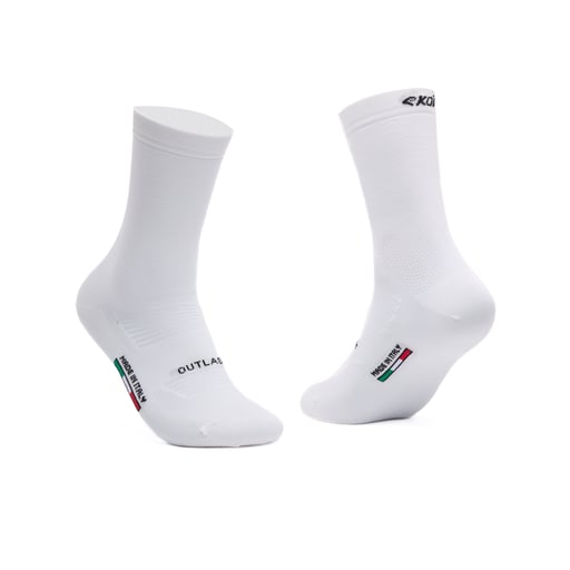 EKOI Racing OUTLAST 18cm Witte Fietssokken