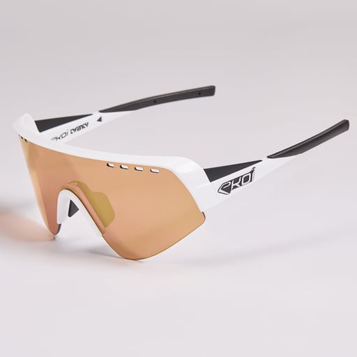 Lunettes EKOI Racing TWENTY Ltd Blanc mat HD Gold