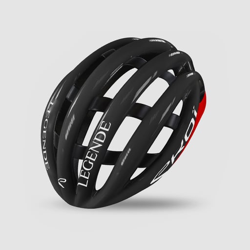Casque EKOI LEGENDE Noir Rouge