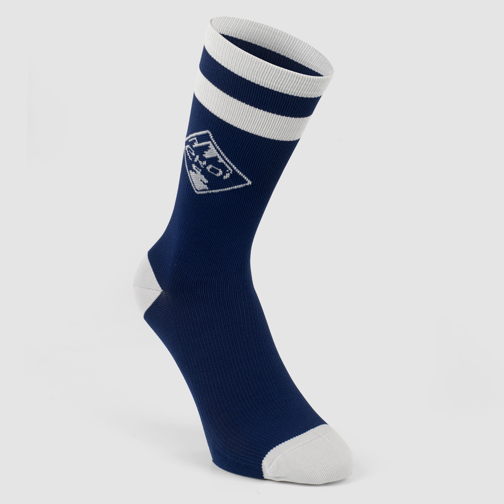 Sockguy 273093 Chaussettes en laine Motif poisson sur laine Bleu marine Taille L et XL