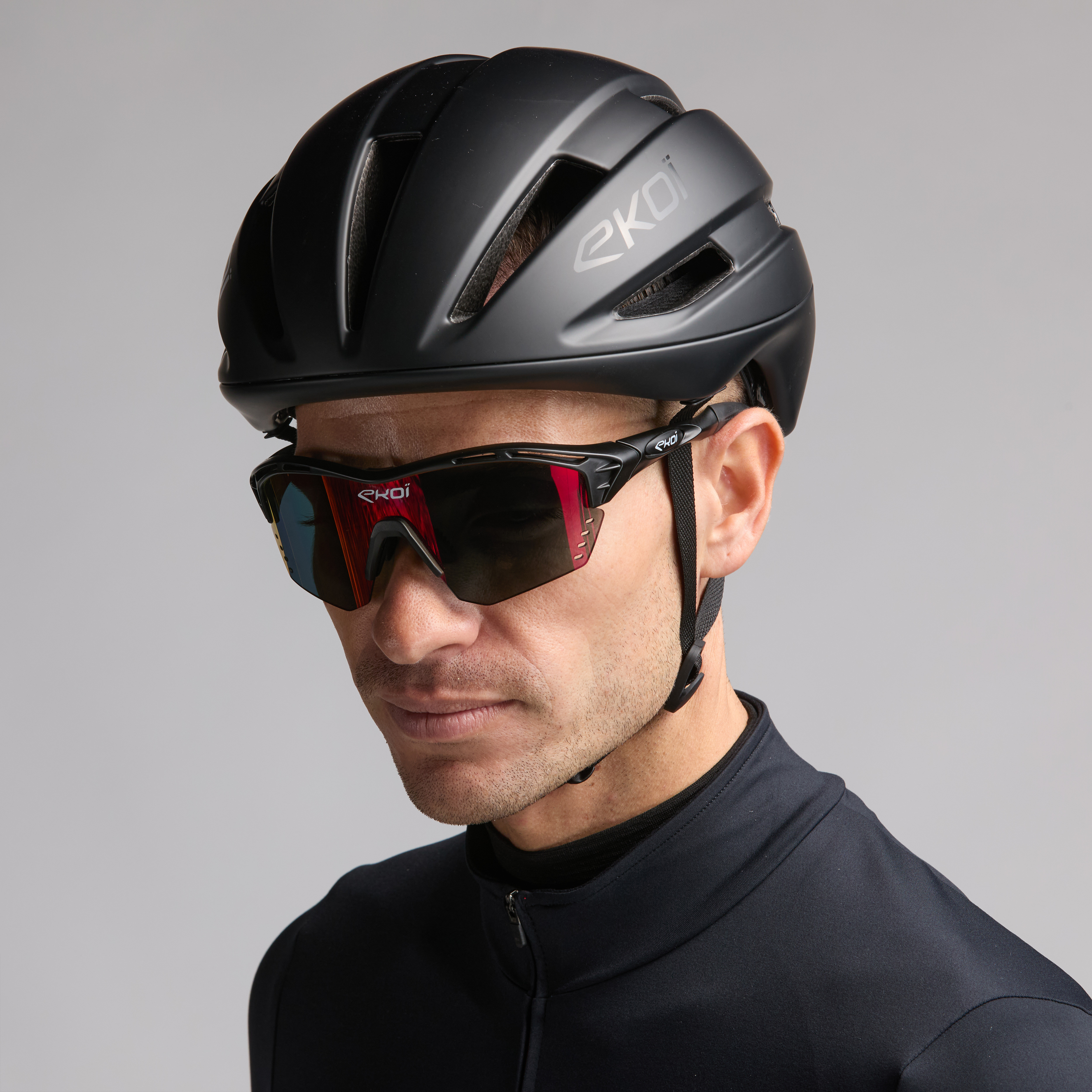 EKOI CORSA Matte Black Helmet EKOI